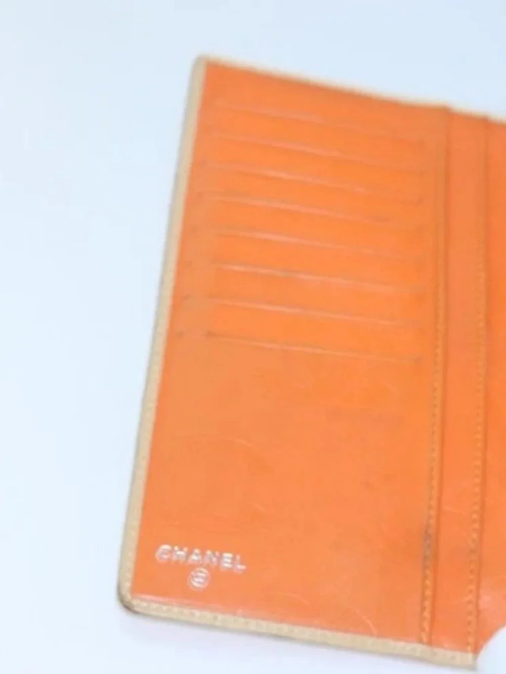 CHANEL Cambon Line Matelasse Long Wallet Leather Beige CC Auth bs16763